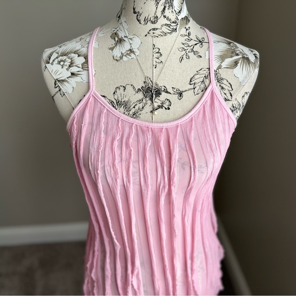 Vintage 90s Deb Pink Frilly Camisole - Picture 2 of 7